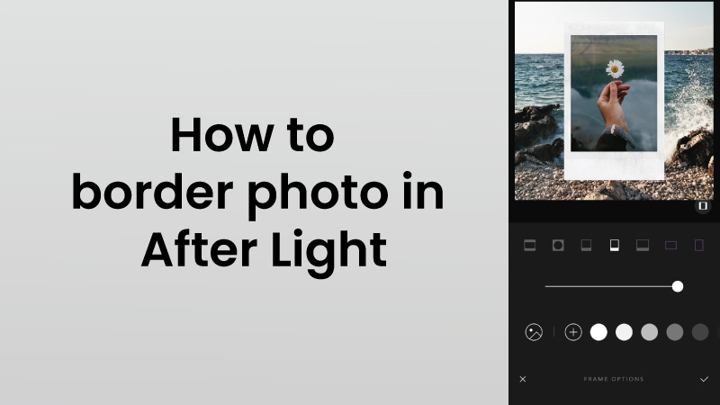 How to border a photo