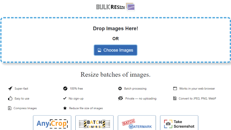 Resize images online free