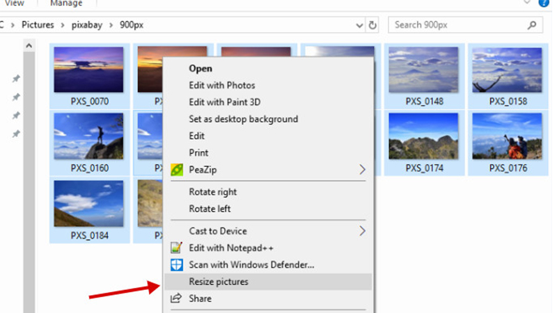 resize multiple images